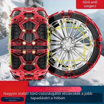 Yun Feixue Gumi csúszásmentesítő lánc autók, SUV-k és terepjárók számára – univerzális, megnövelt vastagságú, nem károsítja a gumikat