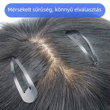 Férfi paróka, valódi emberi haj, kézzel szőtt, kopasz folt fedése, modell Xd3