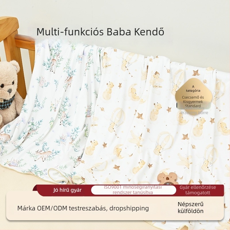 Újszülött babafogó takaró - bambusz-pamut, 300–500 g, négy évszakos, Wheat Weave A063001/A063004