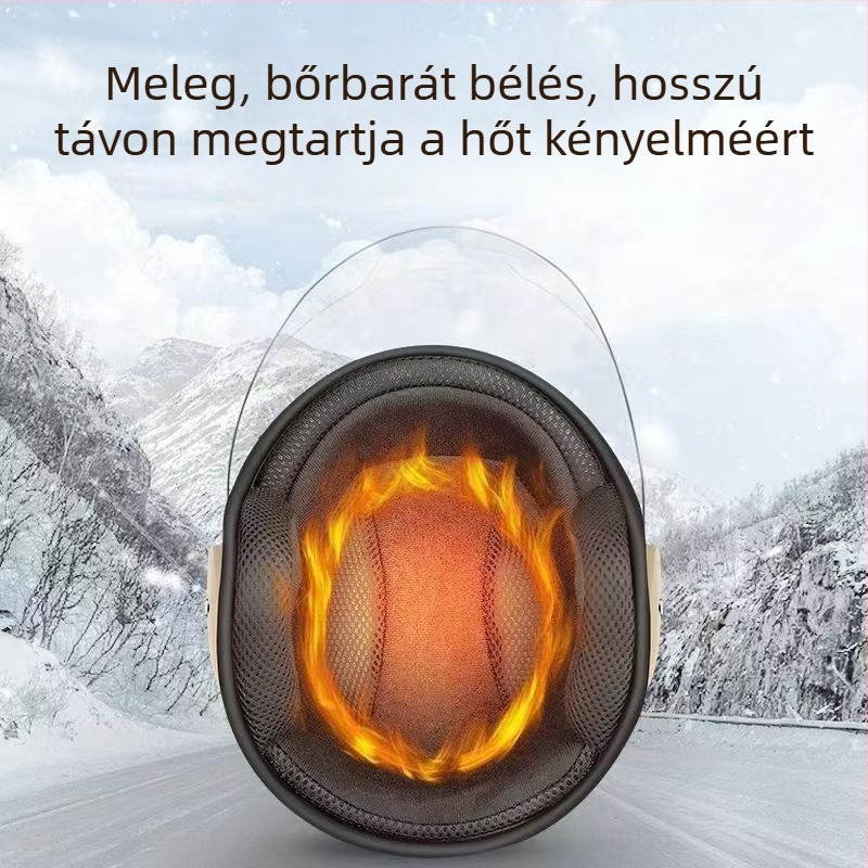 ABS anyagú sisak elektromos járművekhez, uniszex, őszi–téli meleg és fagytűrő, 3/4-es stílus, minden évszakra