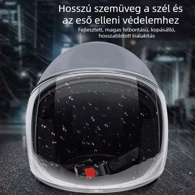 ABS anyagú sisak elektromos járművekhez, uniszex, őszi–téli meleg és fagytűrő, 3/4-es stílus, minden évszakra