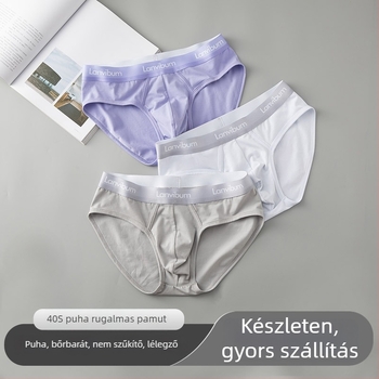 Férfi antibakteriális pamut középmagasságú boxer brief – lélegző kötött anyag, 95–100% pamut, pamut alapanyag