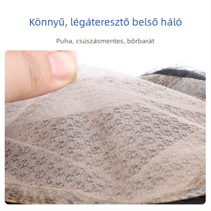 Férfi paróka valódi emberi hajból, kopaszság fedése, festhető, mechanikus kivitelezés