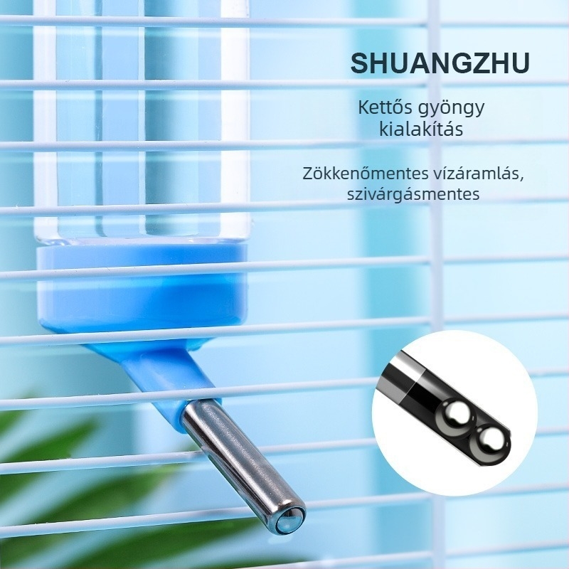 Automatikus itatószer kisállatoknak — rozsdamentes acél/plasztik, Weibi márka, licencelt magáncímke