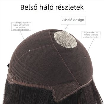 Férfi kézzel szövött paróka valódi emberi hajból, teljesen kézzel készített, festhető, természetes bőrtónus, alkalmas bármilyen arcformához