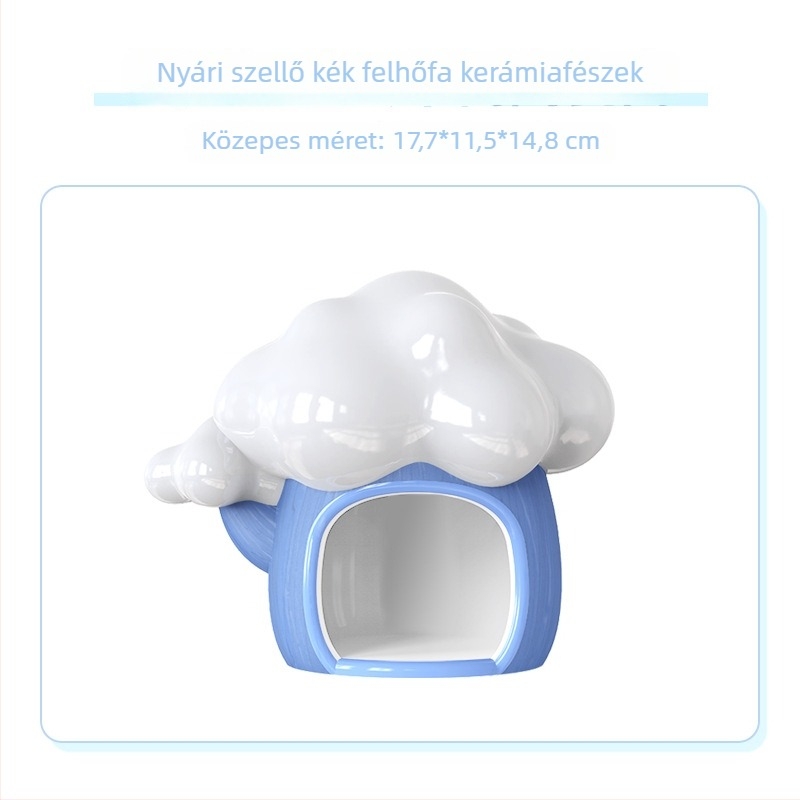 Kerámia hörcsögfészek, márka Jonsanty/Chong Shangtian; eredet Zhangzhou, Fujian; anyag kerámia; kategória: háziállat eledel