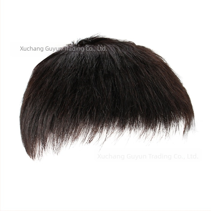 Férfi ragasztós hajrész a fejtetőre, valódi emberi hajból, zökkenőmentes, természetes megjelenés