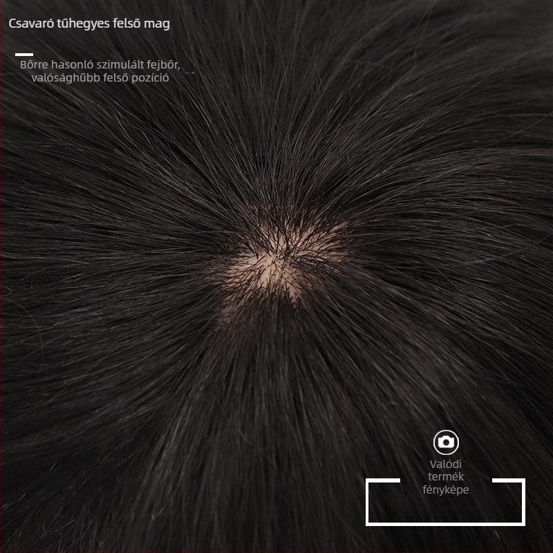 Férfi paróka – rövid haj, természetes emberi haj, mechanikus kivitelezés, festhető és permanensre tehető