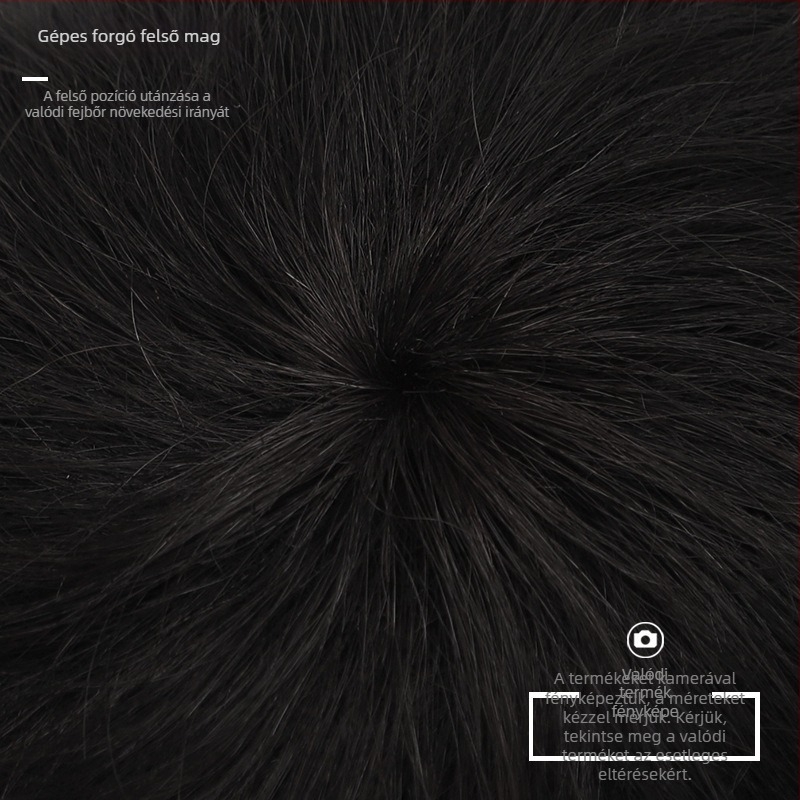 Férfi paróka – rövid haj, természetes emberi haj, mechanikus kivitelezés, festhető és permanensre tehető