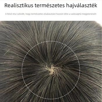 Férfi paróka valódi emberi hajból, teljesen kézzel szőtt, rövid fazon, festhető és perm-kezelhető.