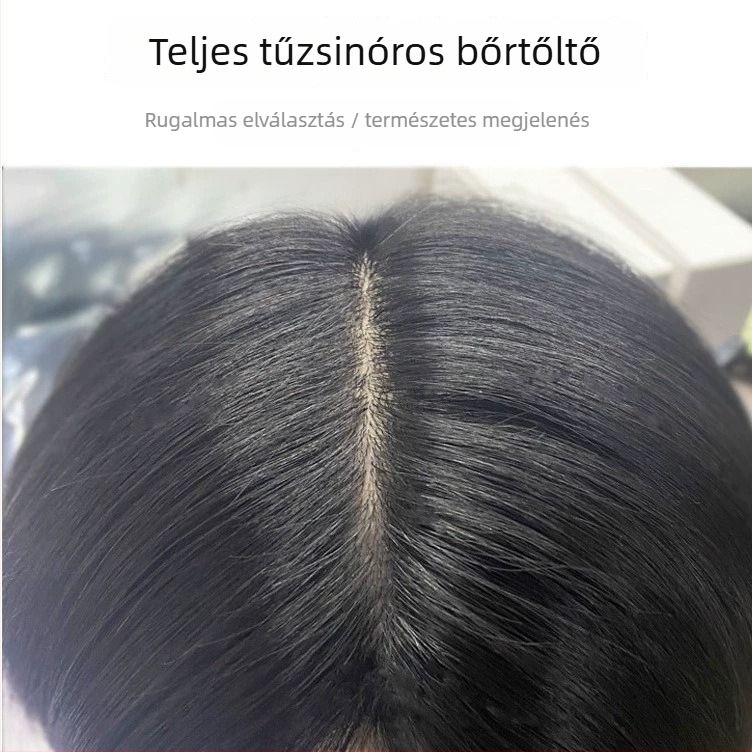 Férfi paróka valódi emberi hajból, teljesen kézzel szőtt, rövid fazon, festhető és perm-kezelhető.