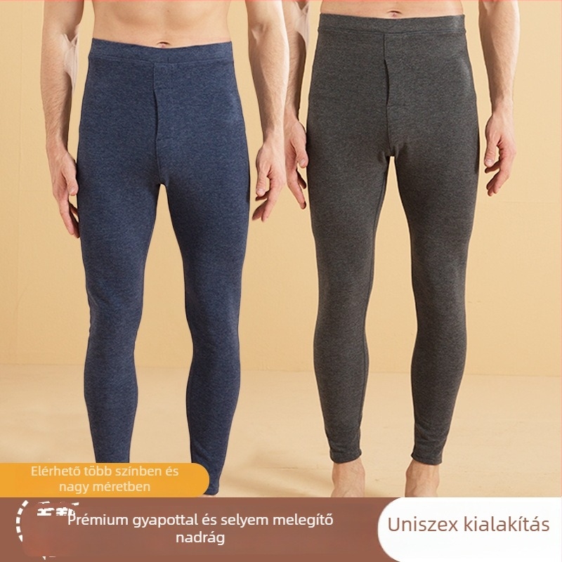 Uniszex gyapjú-selyem meleg termo nadrág, vastag anyag 251-300 g/m², selyem tartalom 80-90%, anti-pilling