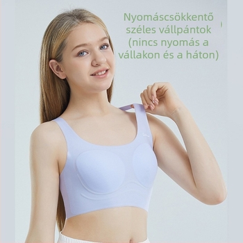 Sima varrás nélküli sporttop lányoknak, 9-16 évesek