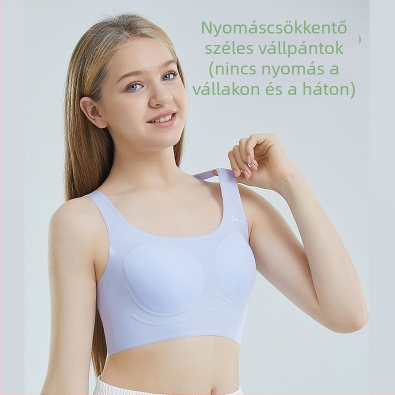 Sima varrás nélküli sporttop lányoknak, 9-16 évesek