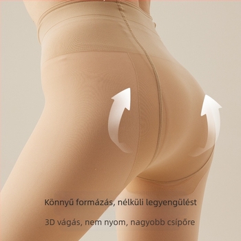 Plusz méretű nude harisnya, nylonból, extra hosszú, tavasz–ősz, vastag, formázó, lábfejes