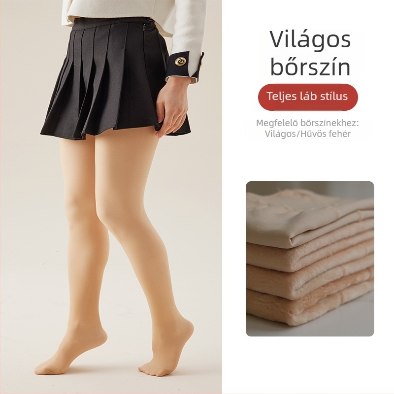 Plusz méretű nude harisnya, nylonból, extra hosszú, tavasz–ősz, vastag, formázó, lábfejes