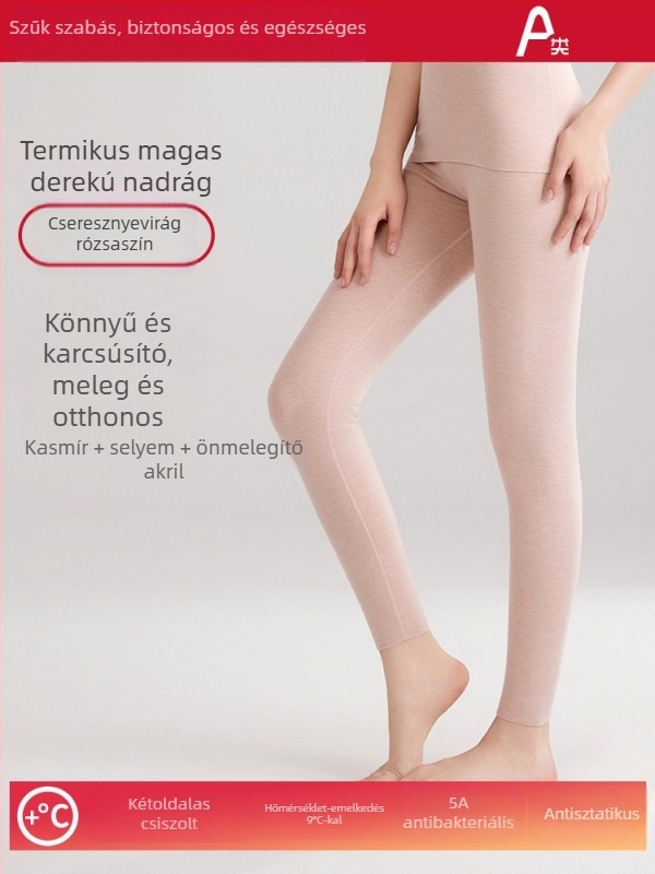 Derong fleece-béléssel ellátott magas derekú termikus leggings nőknek, őszi–téli, kasmírszövet érzet