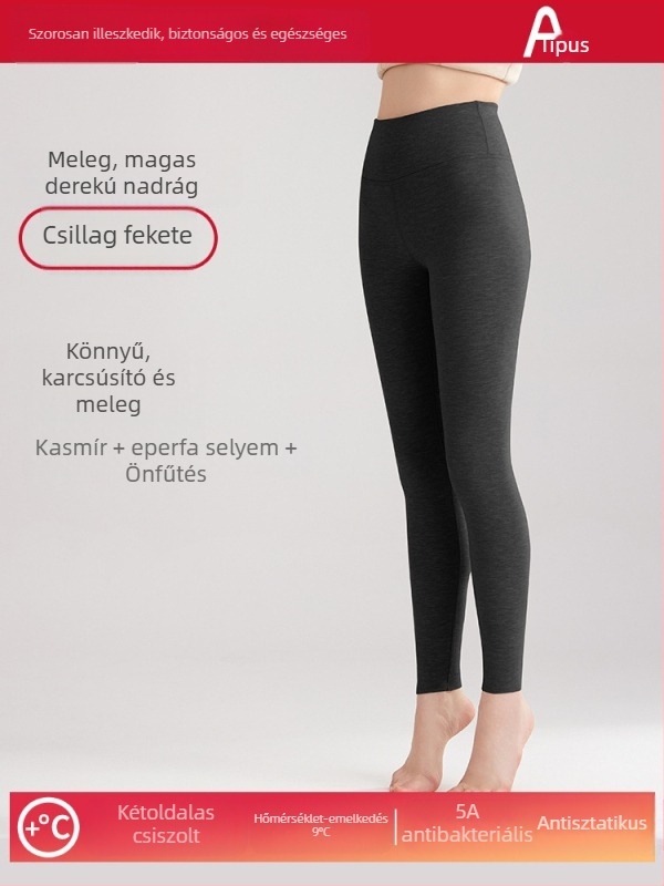 Derong fleece-béléssel ellátott magas derekú termikus leggings nőknek, őszi–téli, kasmírszövet érzet