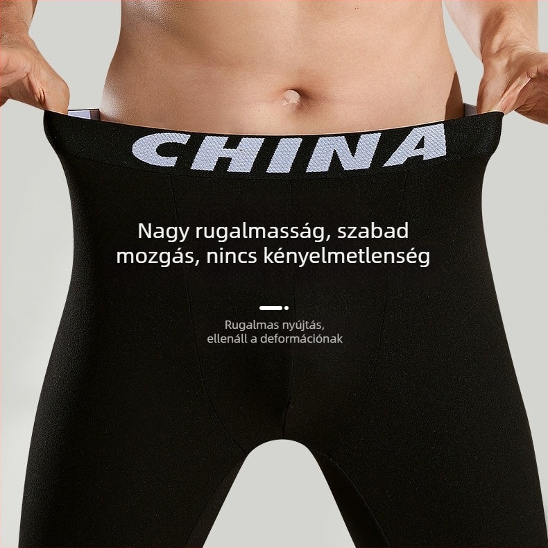 Férfi termálnadrágok, karcsúsított fazon, meleg fleece-béléssel, vékony téli hosszúnadrág, plusz méret