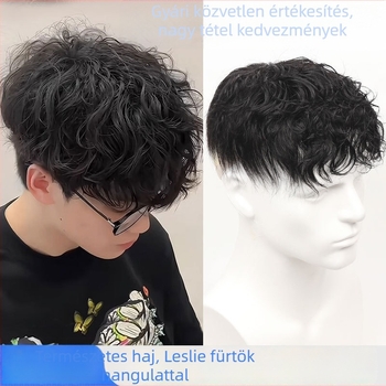 Férfi paróka, koreai stílus, rövid haj, emberi haj, volument növelő, festhető és permálható, modell Hw Leslie Volume