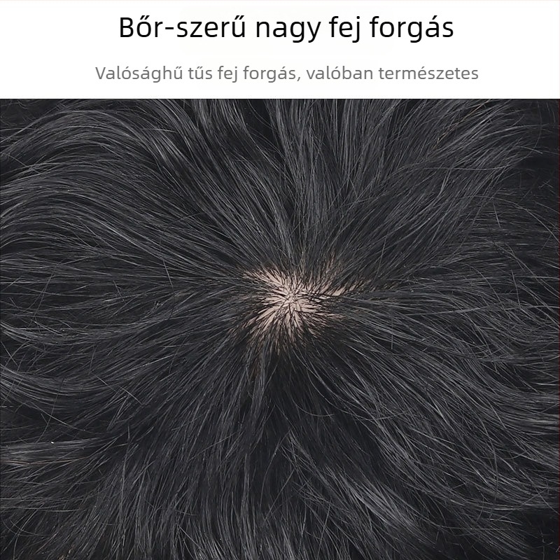 Férfi paróka, koreai stílus, rövid haj, emberi haj, volument növelő, festhető és permálható, modell Hw Leslie Volume