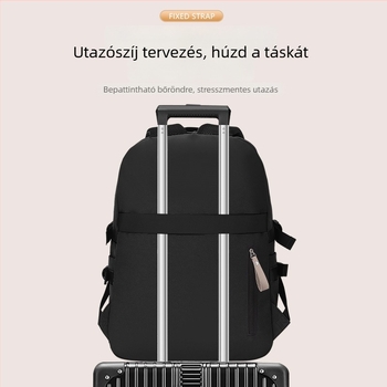 Unisex nagykapacitású iskolai hátizsák, Oxford anyag, könnyű, lélegző, vízálló, ergonómikus görbült vállpántok, ideális gimnazistáknak és főiskolásoknak