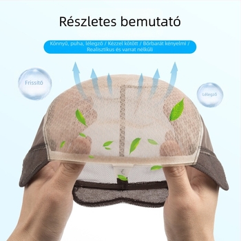 Férfiaknak szánt egyenes hajblokkal rendelkező paróka darab, emberi hajból, festhető és dauerolható, mechanikus feldolgozás