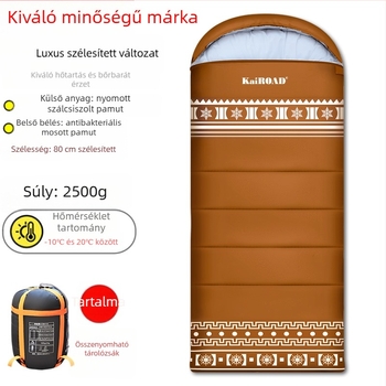 80 cm széles, könnyű luxus hálózsák kültéri kempingezéshez, felnőtteknek, kiváló hőszigetelés