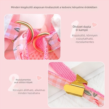 Mellény-stílusú kisállat-hám, poliészter, nem bővíthető húzóöv, Zichen (pet) márka, macskáknak