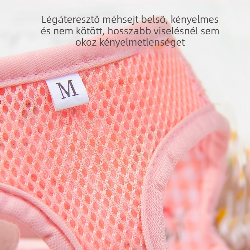 Mellény-stílusú kisállat-hám, poliészter, nem bővíthető húzóöv, Zichen (pet) márka, macskáknak