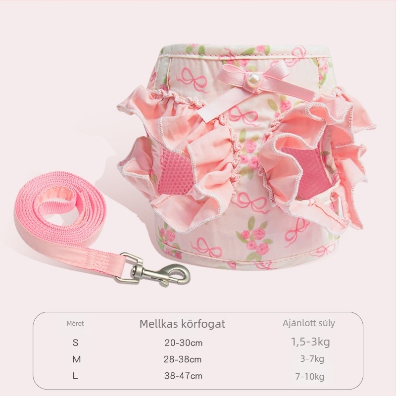 Mellény-stílusú kisállat-hám, poliészter, nem bővíthető húzóöv, Zichen (pet) márka, macskáknak