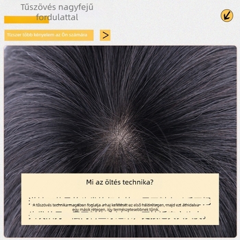 Férfi paróka, koreai stílus, rövid haj, természetes megjelenés, emberi hajból készült, a hajhullás fedésére; festhető vagy göndöríthető