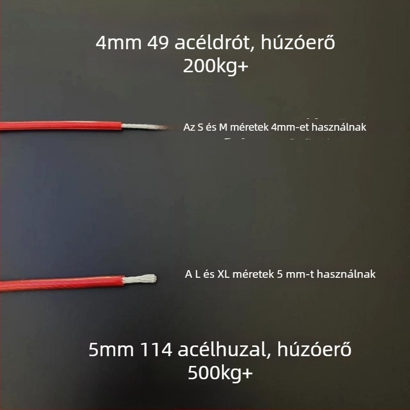 Kutyapóráz acéllánccal, anti harapás, nem visszahúzható, kiegészítő