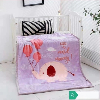 Élszegélyes, kétszintes gyerekpléd, rajzfilm minta, poliészter fleece, téli használatra