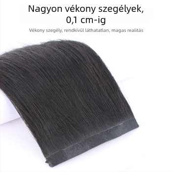 Valódi emberi hajból készült paróka, egyenes, 30 cm, clip-es hosszabbítás, festhető