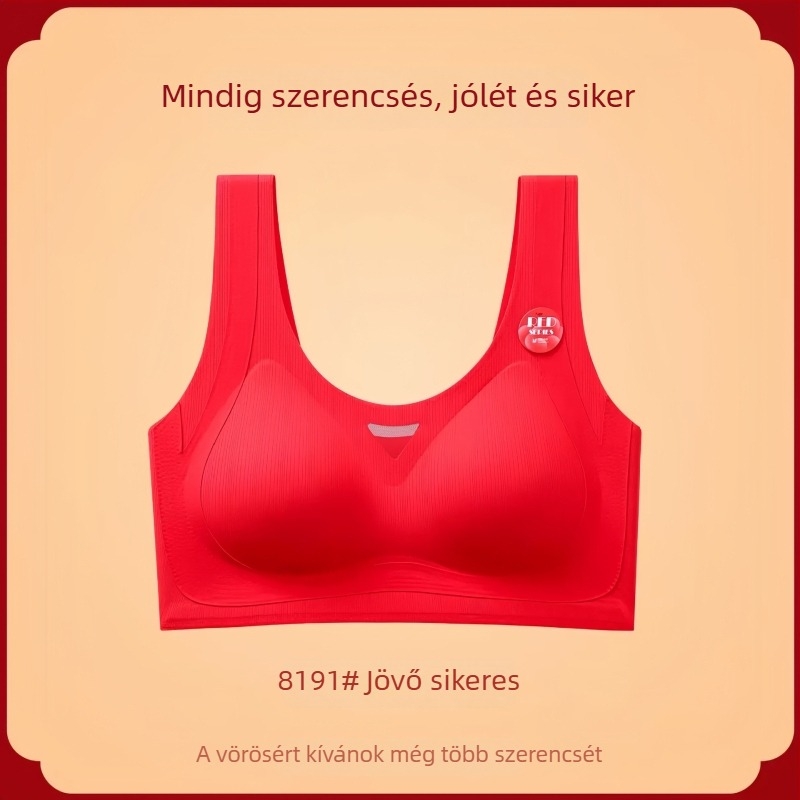 Nylon anyagú, vezeték nélküli, 3/4 kosár, vékony formázott kosár, tank-top stílusú fehérnemű szett