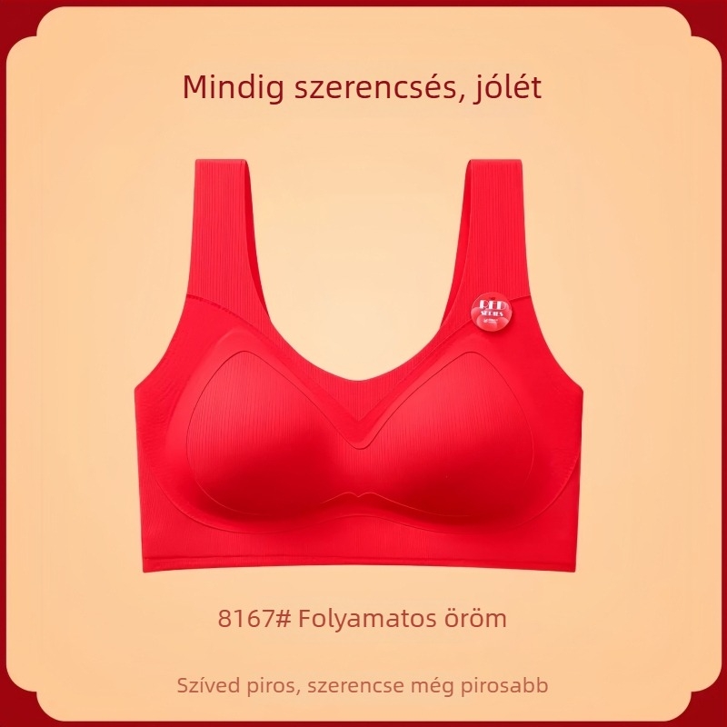 Nylon anyagú, vezeték nélküli, 3/4 kosár, vékony formázott kosár, tank-top stílusú fehérnemű szett