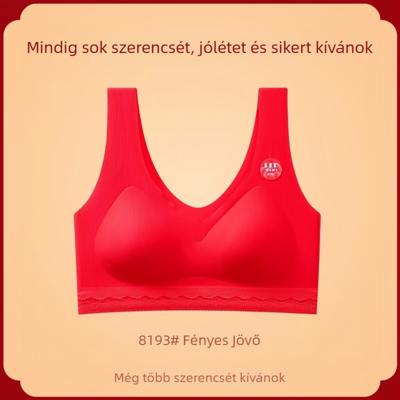 Nylon anyagú, vezeték nélküli, 3/4 kosár, vékony formázott kosár, tank-top stílusú fehérnemű szett
