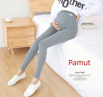 Új stílusú kismama nadrág fleece-béléssel, vastag anyagú, nagy méret, állítható pocak-támasz, koreai stílusú téli kismamaruha