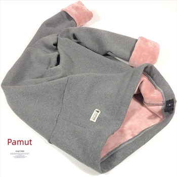 Új stílusú kismama nadrág fleece-béléssel, vastag anyagú, nagy méret, állítható pocak-támasz, koreai stílusú téli kismamaruha