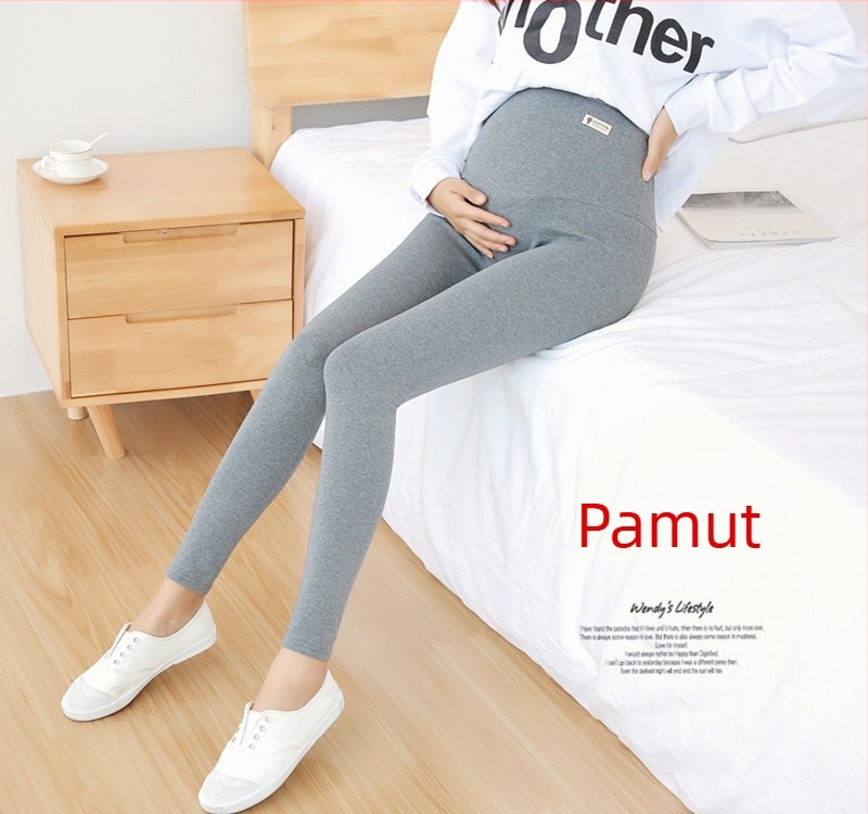 Új stílusú kismama nadrág fleece-béléssel, vastag anyagú, nagy méret, állítható pocak-támasz, koreai stílusú téli kismamaruha