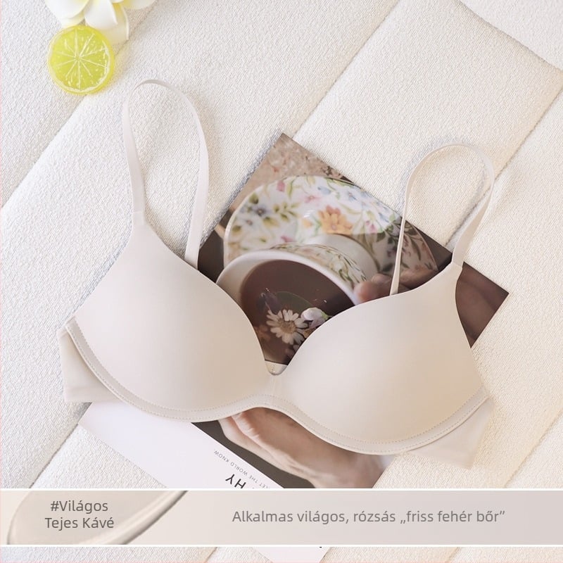 Editha seamless női melltartó, lélegző nejlon anyag, 3/4 kosár habosított formázott kosár, rögzített dupla pántok, hátul dupla sor csat