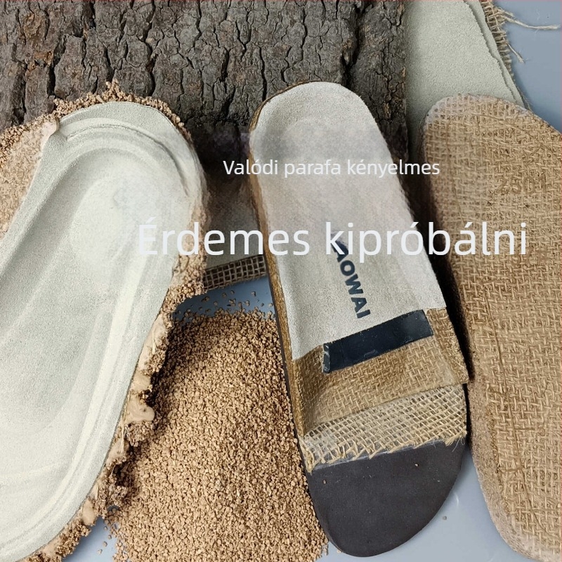 Női parafadugó klincs papucs csattal - Felső anyag: lóhaj; Talp: gumi; Belső anyag: szuper rost; Talp vastagsága: 3–5 cm