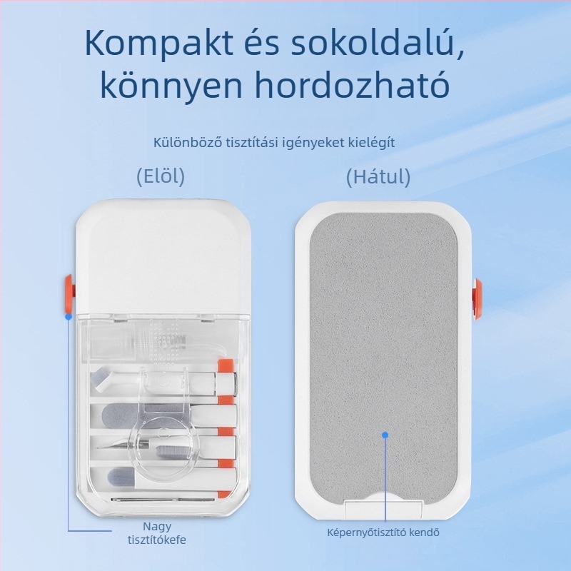 Q14 14-in-1 multifunkcionális billentyűzet tisztító készlet Bluetooth fülhallgató és mobiltelefon-képernyő tisztító tollakkal