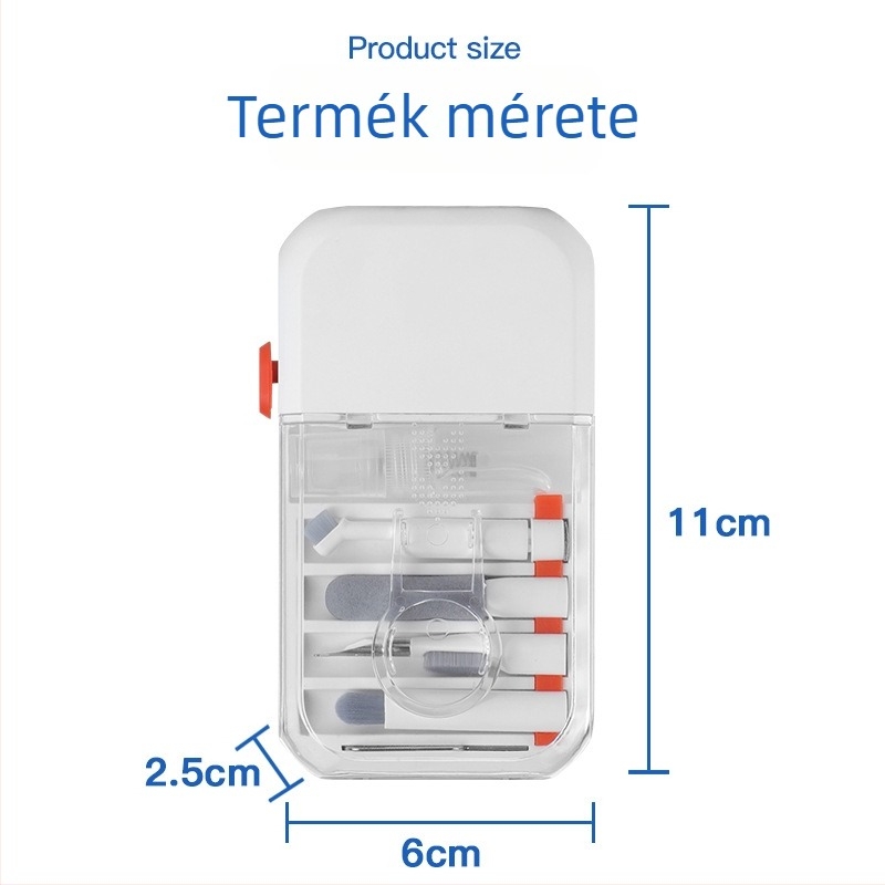 Q14 14-in-1 multifunkcionális billentyűzet tisztító készlet Bluetooth fülhallgató és mobiltelefon-képernyő tisztító tollakkal