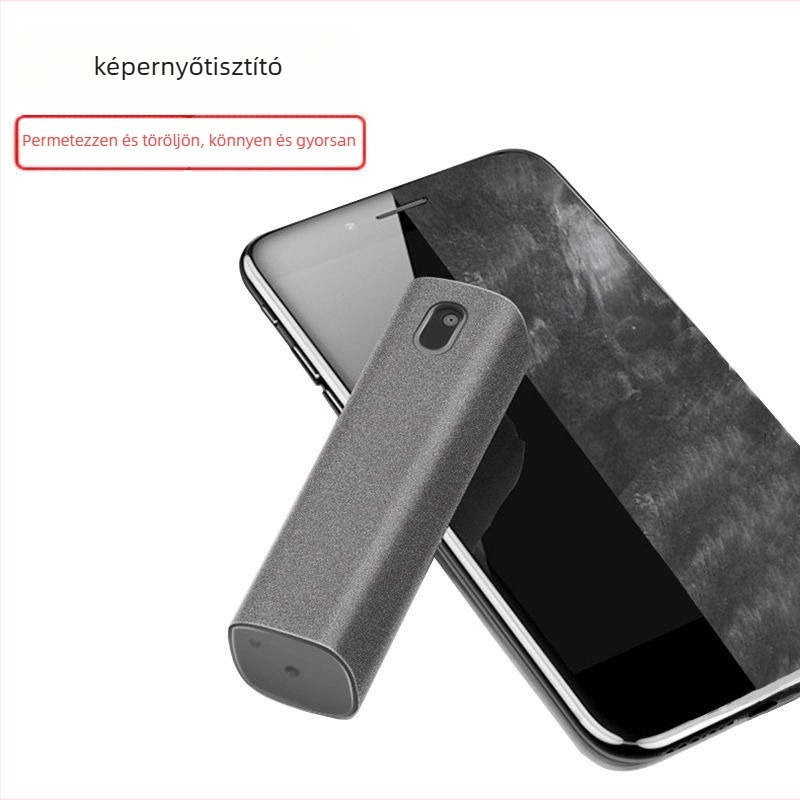 Kijelzőtisztító mobiltelefonokra és laptopokra — por- és folteltávolító spray, víz alapú, 200 g, egyedi csomagolás