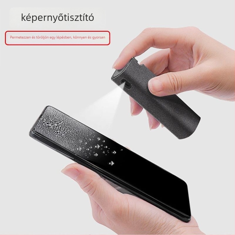 Kijelzőtisztító mobiltelefonokra és laptopokra — por- és folteltávolító spray, víz alapú, 200 g, egyedi csomagolás
