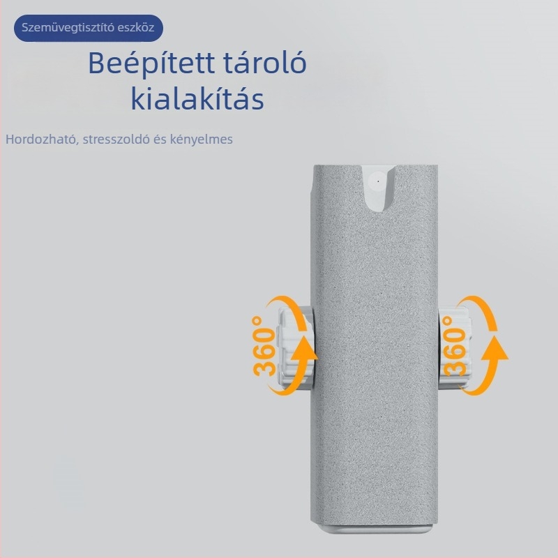 Öt az egyben tisztító készlet szemüveghez és képernyőkhöz, ABS anyag, 18 g, alkalmas notebookokhoz, okostelefonokhoz és számítógépekhez