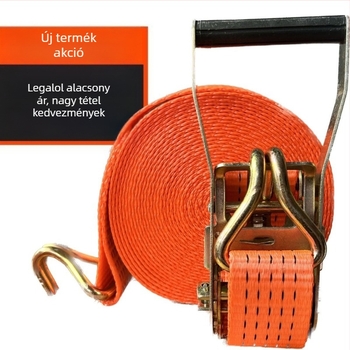 6t Teherautó kötélhúzó, kézi működtetésű, nehéz kivitel, hegesztésmentes, szalagfeszítő