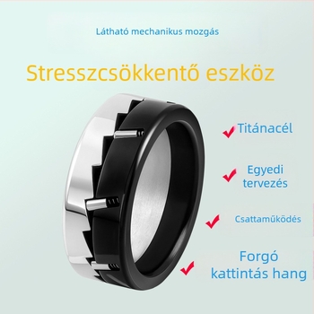 Gyűrű — titánacél; elektroplattázás; női forma; személyes stílus; kézre szóló ékszer